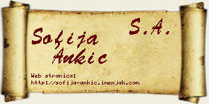 Sofija Ankić vizit kartica